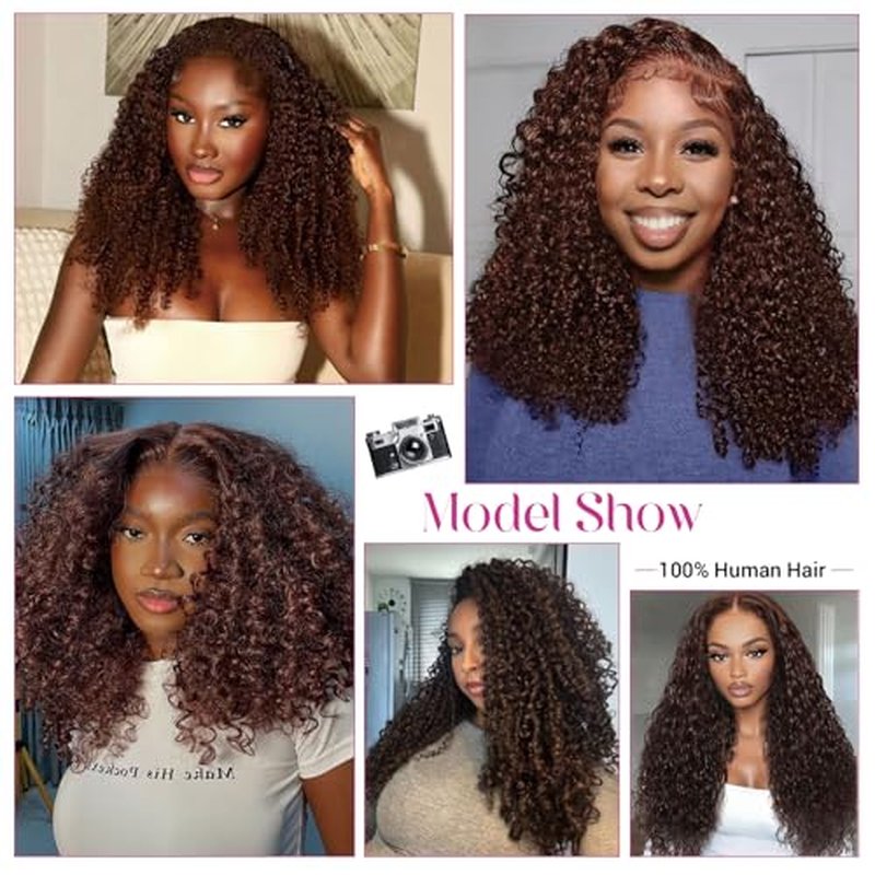 Chocolate Brown 3C4A Burmese Curly Hair Bundles - 20, 22, 24 Inch