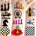 192 Pcs Chess Theme Temporary Tattoos Party Favors