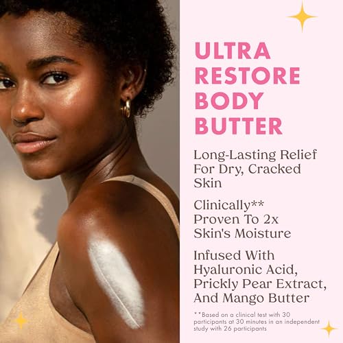 Kopari Jumbo Ultra Restore Body Butter - Hydrating Whipped Lotion with Hyaluronic Acid & Mango Seed, 12 oz