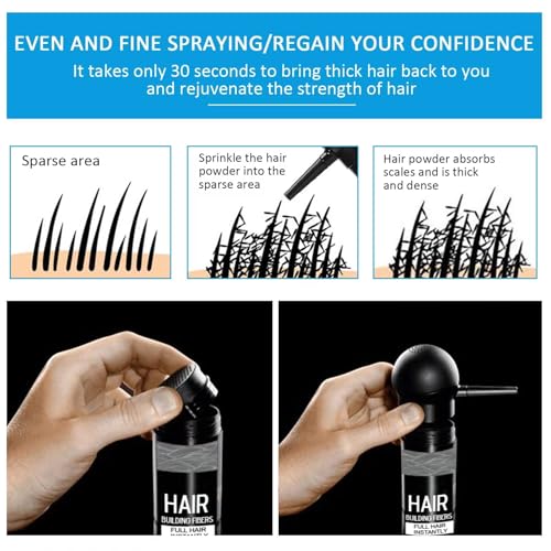 Hair Building Fibers with Spray Applicator for Thinning Hair
