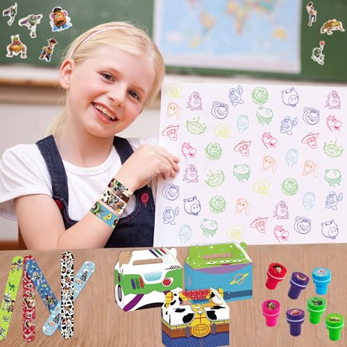 WOOACME Cartoon Birthday Treat Boxes & Party Supplies Set