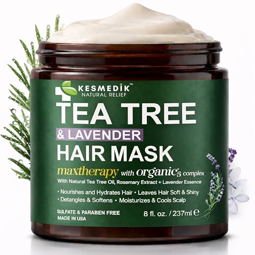 Tea Tree Hair Mask with Argan Oil & Biotin | Deep Conditioning Treatment