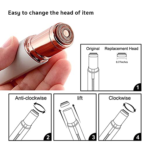 Facial Hair Removal for Women, Painless Face Trimmer for Upper Lips, Peach Fuzz and Chin with USB Rechargeable