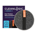 Cleanlogic Charcoal Exfoliating Body Scrubber, 3-Count Pack