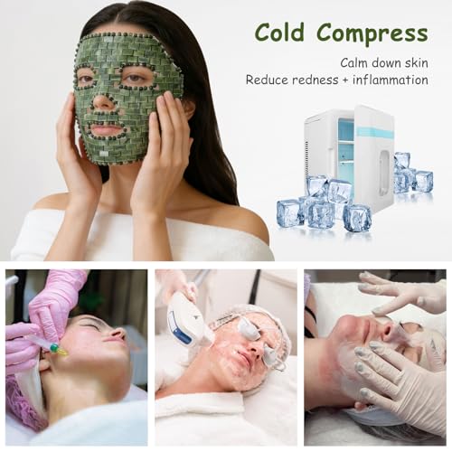 Gemshan Natural Jade Cooling Face Mask for Puffy Eyes