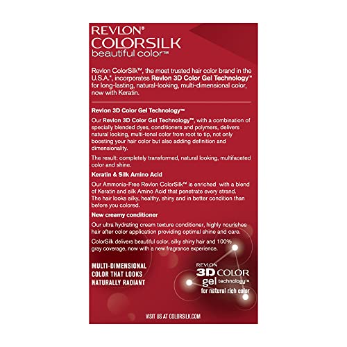 Revlon Colorsilk Beautiful Color for Unisex, #34 Deep Burgundy (Pack of 12)