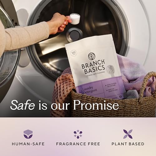 Branch Basics Laundry Detergent, 4 lb (120 loads) Fragrance-Free – 64 oz Pack