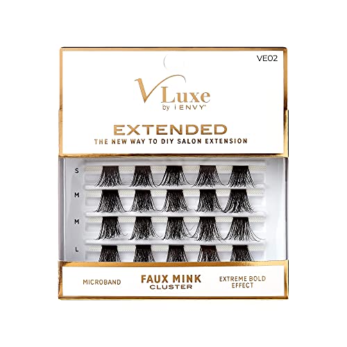 i?ENVY DIY Eyelash Extension 3D Extended - Featherlight Synthetic Reusable Artificial Eyelashes Multipack Lash Clusters