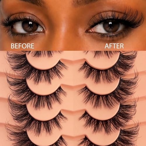 Yasnai 9D Cat Eye False Eyelashes 7 Pairs - Mink Fluffy