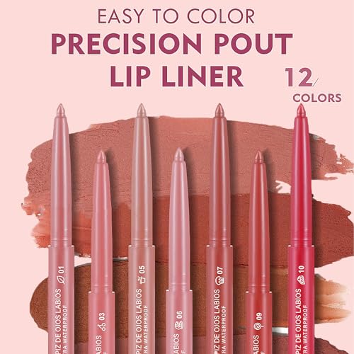12 Colors Lip Liner Pencil Set - Waterproof Matte Lipstick