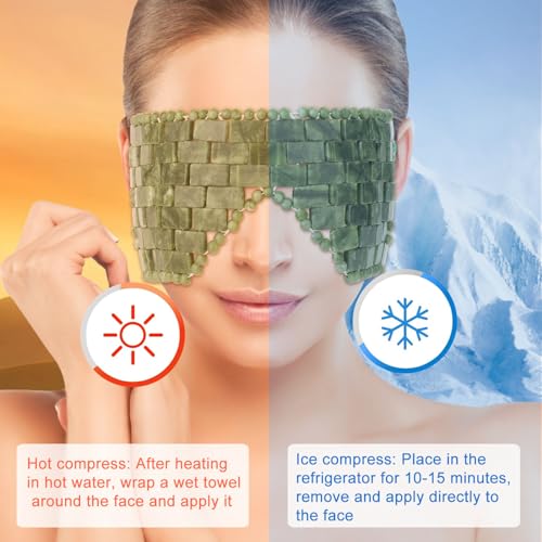 Jade Eye Mask for Hot & Cold Therapy | Real Stone