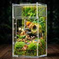 ZENWUKONG 3x3x6 Inch Jumping Spider Enclosure Acrylic Terrarium Habitat with Magnetic Doors