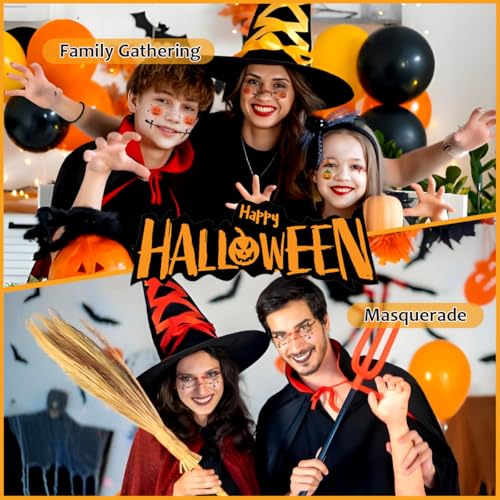 Halloween Freckles Face Tattoo, 12PCS Ghost Pumpkin Spider Bat Kids Temporary Tattoos, Women's Face Stickers for Day of the Dead, Halloween, Party Makeup