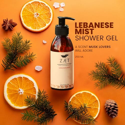 250ml Lebanese Mist Shower Gel ? Rejuvenating Body Wash for Women & Men, Deep Cleansing Hydrating Shower Gel for Dry Skin and Other Skin Types ? Luxury Beauty Daily Body Cleanser