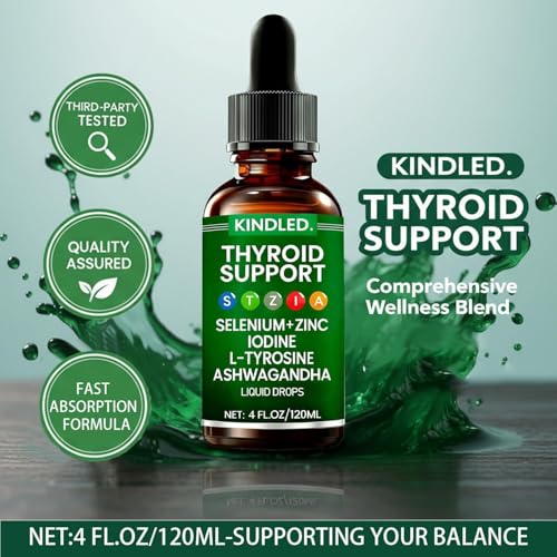 Thyroid Support Drops with Iodine, Zinc, Selenium & Ashwagandha - 4 FL.OZ