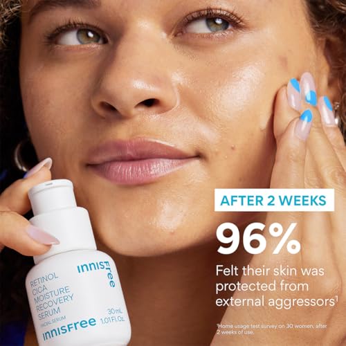 innisfree Retinol Cica Serum with Salicylic Acid, Korean Moisture Recovery Treatment for Beginners, Face Care
