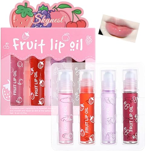 Kids Lip Gloss Set - 4 Fruity Flavors, Non-Toxic & Safe