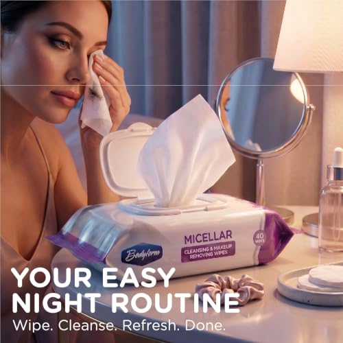 Bodyform Hydrating Micellar Cleansing & Makeup Wipes 40 Count Pack of 1