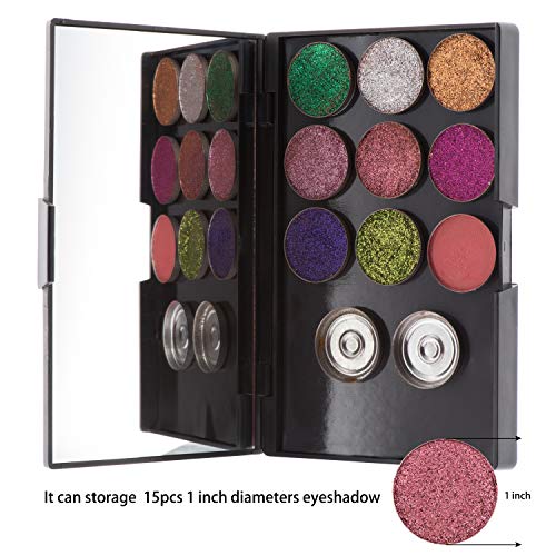 Empty Magnetic Makeup Palette with 15 Adhesive Metal Stickers