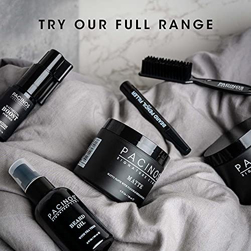 Pacinos Hair Fibers (Black) - Thickening Fibers Achieve Fuller Appearance by Concealing Thinning Hair & Bald Spots, Includes Applicator Pump Nozzle