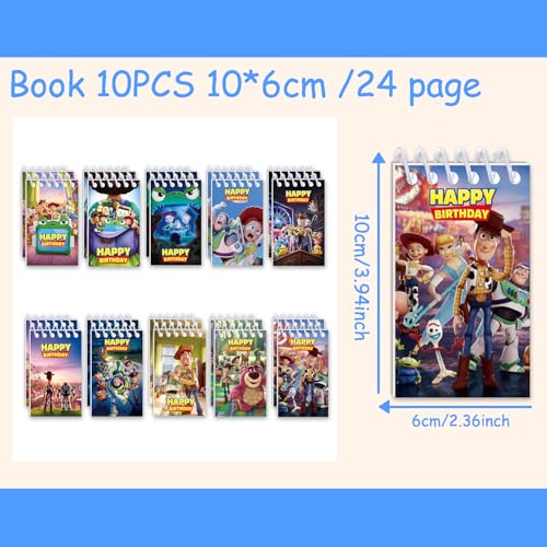 Cartoon Mini Notepads Party Favors 10-Pack