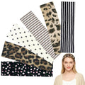 6 Pcs Anti-Slip Floral Headbands for Women - Soft Yoga Sweatbands