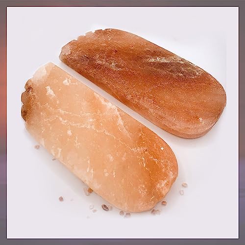 Himalayan Salt Detox Foot Blocks, Set of 2-10" L x 4" W x 1" H| Detoxification Block - Foot Tiles Spa at Home - Relaxing Therapy