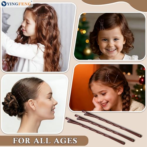 Bobby Pins Brown 330 Count 2.2 Inch Hair Clips
