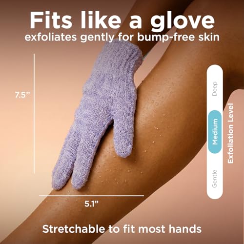LoveBeing Exfoliating Gloves, 2 Pair Body Scrubber for Shower