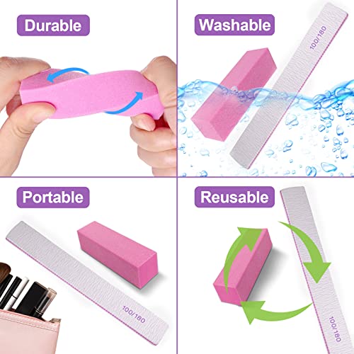 Nail File and Buffer Set 24-Piece for Acrylic & Natural Nails