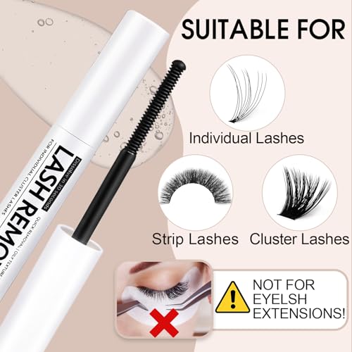 Miuffue White Eyelash Glue Remover 5ML – Gentle Cluster Lash & Natural Lash Safe