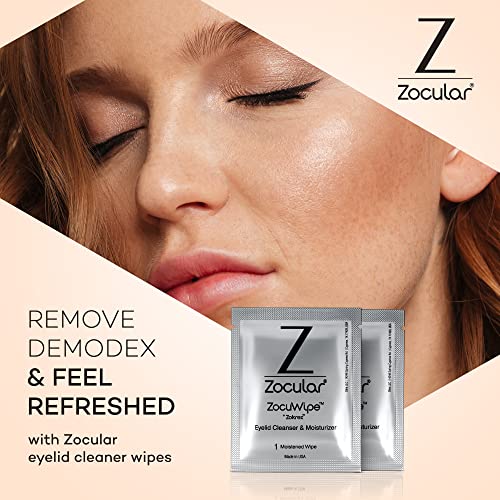 Zocular Zocuwipe Eyelid Wipes, 30 Count | Okra-Based Gentle Cleansing