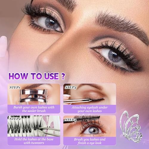 D Curl Lash Clusters 8-18mm Mix - DIY Eyelash Extensions