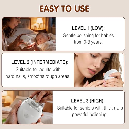 2PC Electric Nail Clippers for Seniors,2026 Upgrade 3 in 1 Electric Automatic Nail Clipper Universal Automatic Fingernail Grinder with LED Light & 3 Adjustable Speeds Quiet Nail Care Device for Adult