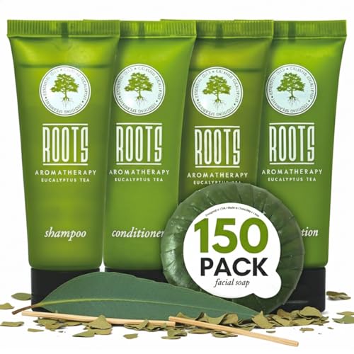 Roots Aromatherapy Hotel Toiletries Set - 150 Travel-Size Guest Amenities