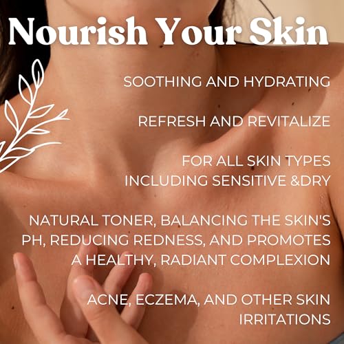 Rose Water Spray for Face & Hair ? 100% Pure Steam-Distilled Rosewater Facial Toner ? Alcohol-Free Hydrating Face Mist & Makeup Setting Spray ? Anti-Aging & pH-Balancing Natural Skin Care (Rose)