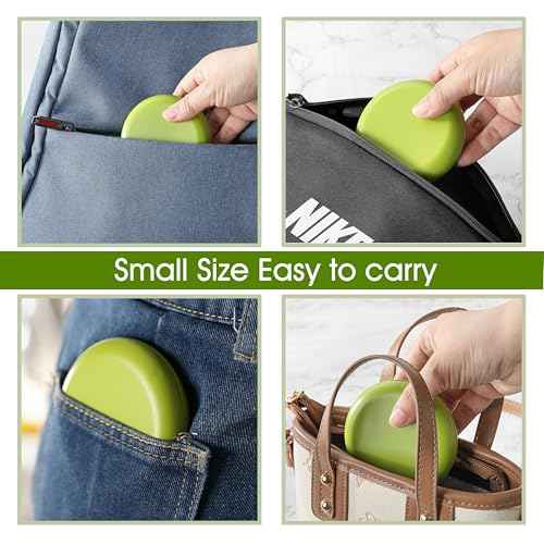 2 PCS Retainer Cases, Compatible with Invisalign, Mouth Guard Case with Mirror, Suitable for Storage Retainer Removal Tool, Chewy, and Brush (1PCS Green White+1PCS Black Purple)