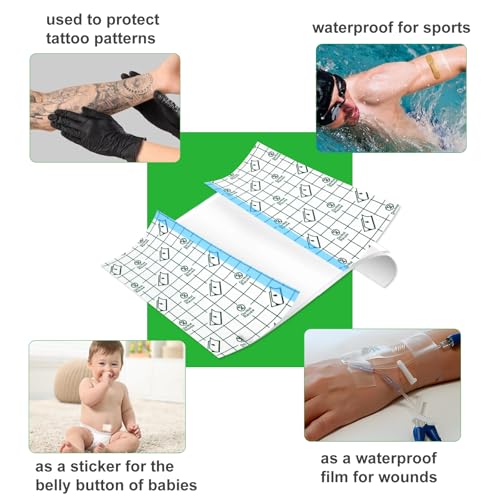 Tattoo Aftercare Bandage - 3 Rolls Waterproof Healing Film (2 Inch, 4 Inch, 6 Inch)