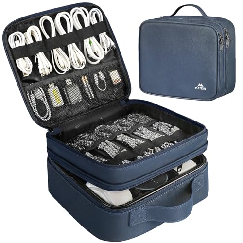 MATEIN Cord Organizer Case - Double Layer Tech Accessories Bag