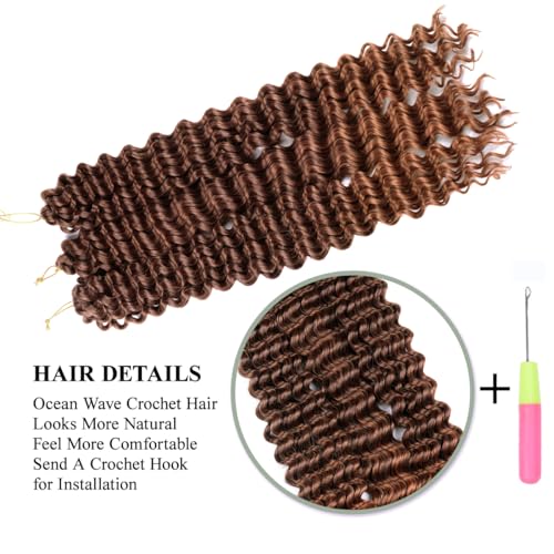 Deep Wave Crochet Hair Extensions - 22 Inch Synthetic Braiding Hair