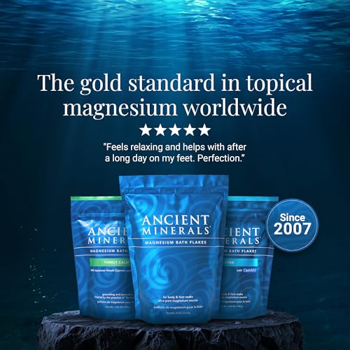 Ancient Minerals Magnesium Bath Flakes Unscented 26.4oz - Epsom Salt Alternative