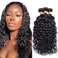 Brazilian Water Wave Human Hair Bundles - 1B Natural Black, 24-28 inch