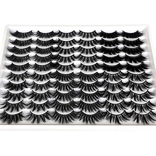 30 Pairs 20MM False Eyelashes Wholesale 6 Styles Mixed Lashes 8D Fluffy Volume Dramatic Faux Mink Eyelashes Pack