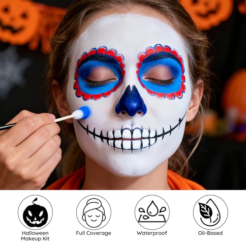 Professional Face Paint Kit for Halloween Costumes & Cosplay