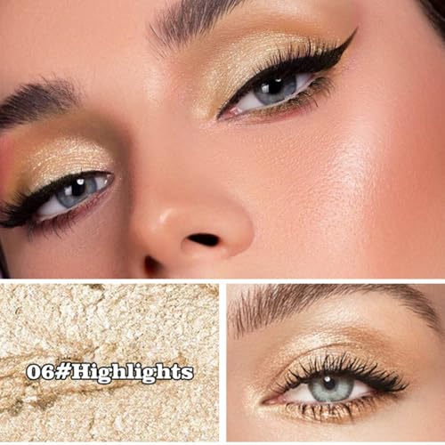 Professional Waterproof Eyeshadow Stick, Turquoise Blue, 24-Hour Smudge-Proof Eye Liner Pencil, Long-Lasting Smooth Application (06# light skin)