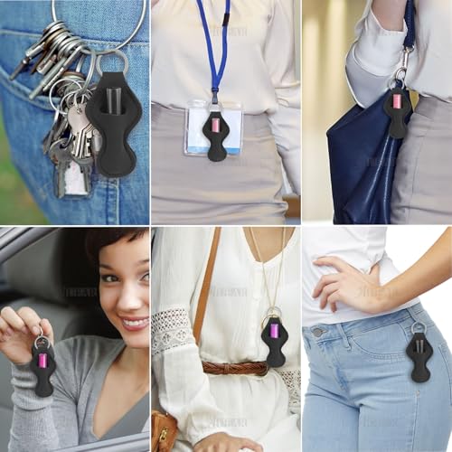 Lip Balm Holder Keychain 10 Pack - Black ChapStick Holders