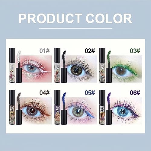 Halloween gifts Lash Colored Mascara Makeup Volumizing Volume Building Waterproof Sensational Washable Lengthening Natural Long-Lasting¡¦ (6 Colors)