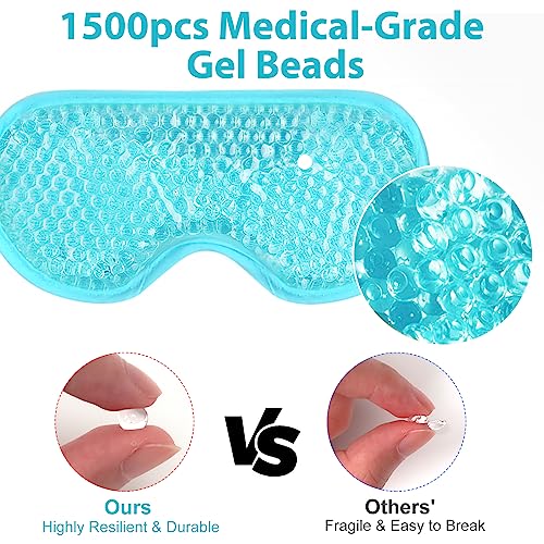 BeeVines Cooling Gel Eye Mask 2 Pack – Cold & Warm Compress