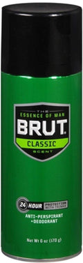 BRUT Anti-Perspirant Deodorant Spray, Classic 6 oz (Pack of 4)