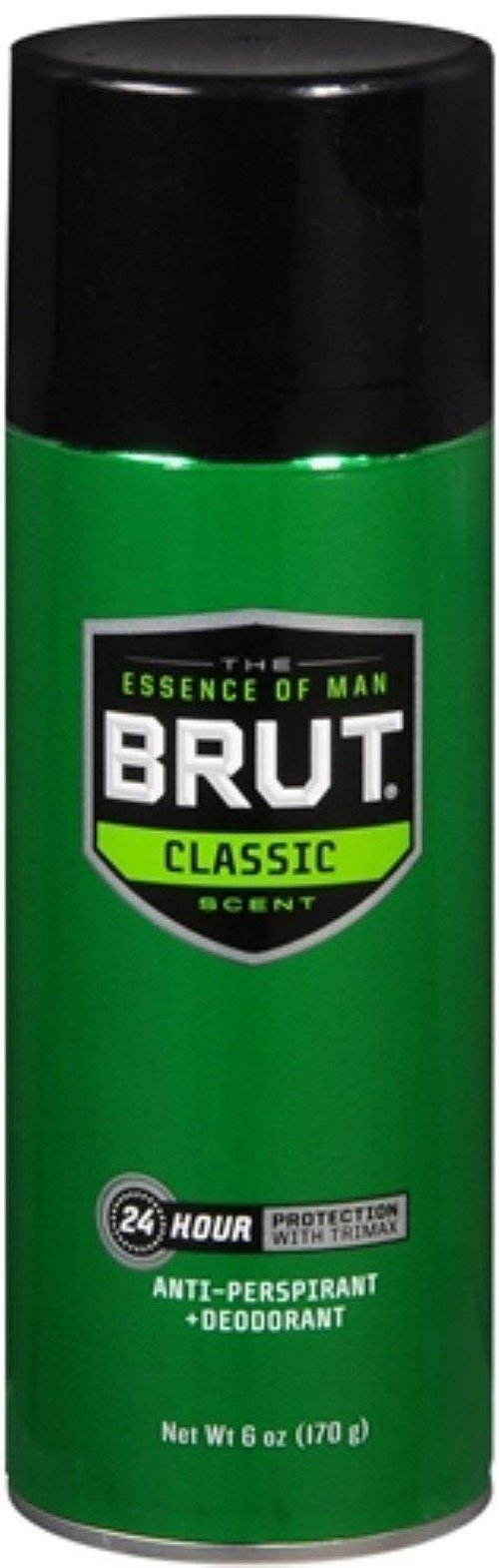 BRUT Anti-Perspirant Deodorant Spray, Classic 6 oz (Pack of 4)